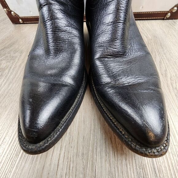 Justin Cowboy Western Leather Boots size 8.5 - Picture 5 of 11